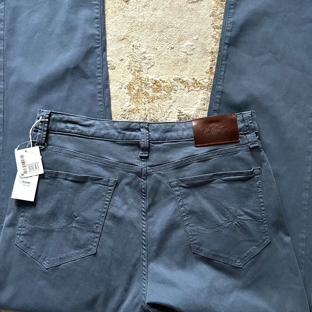 34 Heritage Men's Courage Straight Leg Pants In Dark Denim Twill NWT - 34x32